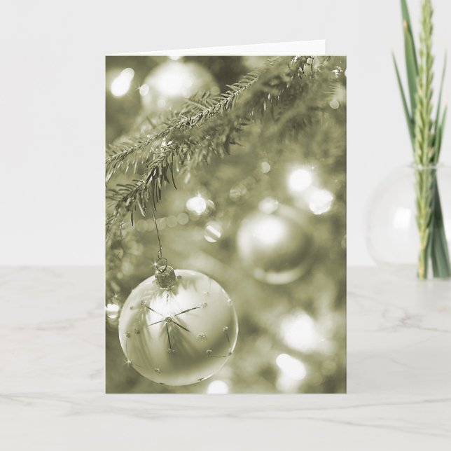 Old World Sparkle Holiday Card (Front)