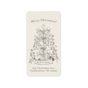 Old World Traditional Christmas Label