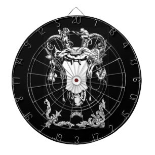 Old world weird mythical creature dartboard