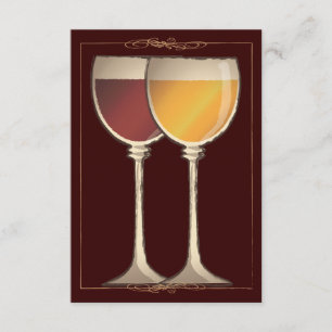 Old World Wineglass Vineyard Winery Response Card
