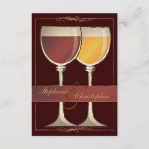 Old World Wineglass Vineyard Winery RSVP Card