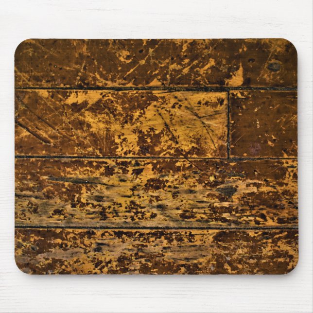 Old Worn Wood Panel Mouse Mat (Front)