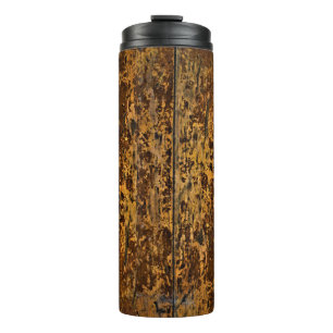 Old Worn Wood Panel Thermal Tumbler