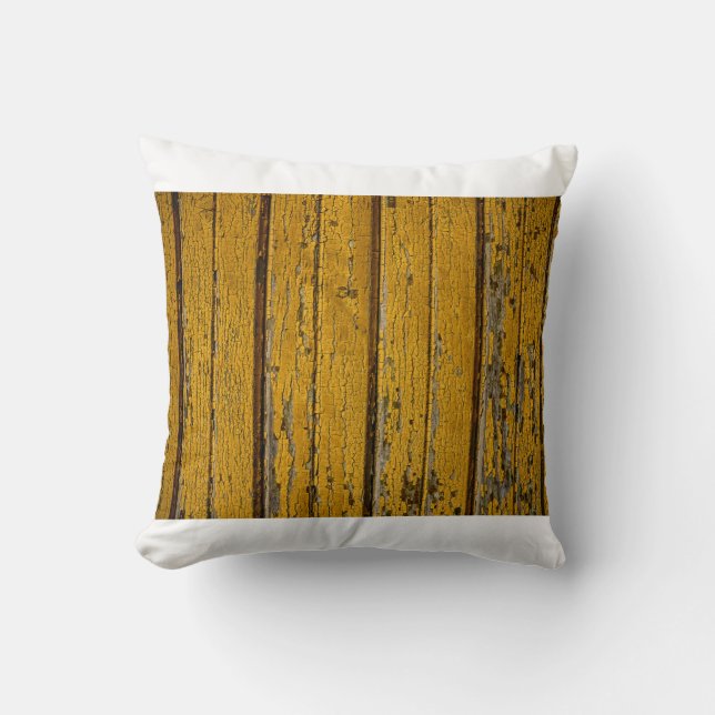 Old yellow door or fence with different paint, nat cushion (Front)