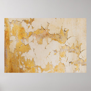 Old yellow stucco backgroundabstract, aged, antiqu poster