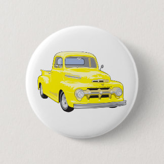 Old Yellow Truck 6 Cm Round Badge