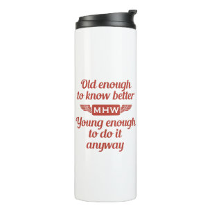 "Old & Young" custom monogram tumbler