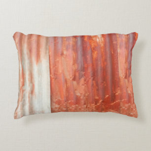 Old zinc background in vintage style. Rusted wall Decorative Cushion