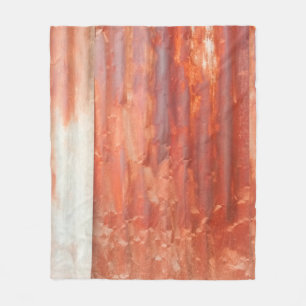Old zinc background in vintage style. Rusted wall Fleece Blanket