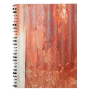 Old zinc background in vintage style. Rusted wall Notebook