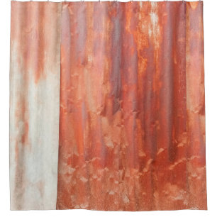 Old zinc background in vintage style. Rusted wall Shower Curtain