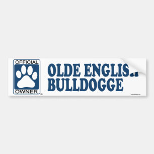 Olde English Bulldogge Blue Bumper Sticker
