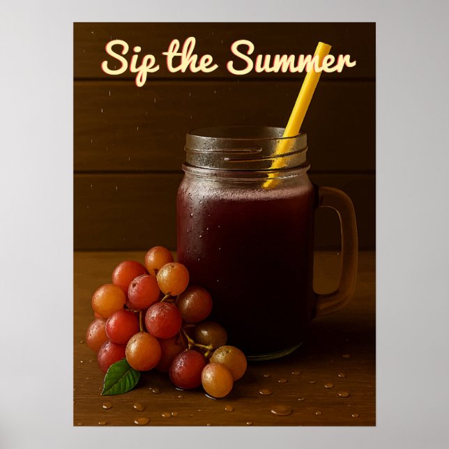 olden Red Grape Juice – “Sip the Summer Poster (Front)