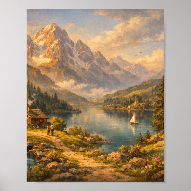 olden Serenity – Alpine Dreamscape Poster (Front)