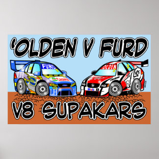 Olden v Furd V8 SupaKars Poster