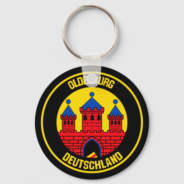Oldenburg Round Emblem Key Ring (Front)