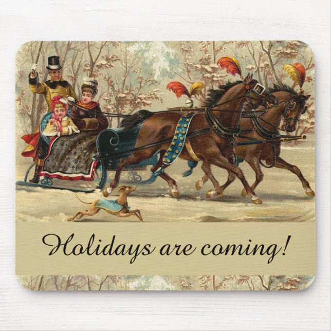 Older and Younger Sisters Ride - Mary Evans Mouse Mat (Front)