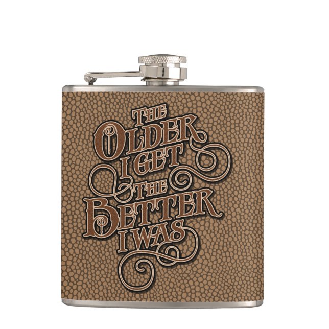 Older Better Hip Flask (Front)