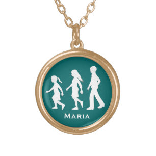 Older Brother, Younger Sisters: Silhouettes Gold Plated Necklace