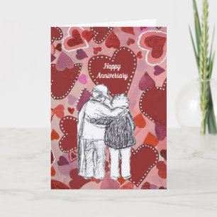 older couple anniversary card
