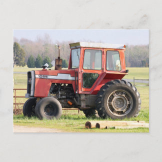 Older Idle Tractor Postcard