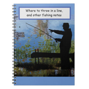 Older Man Fishing Retirement Spiral Photo Notebook