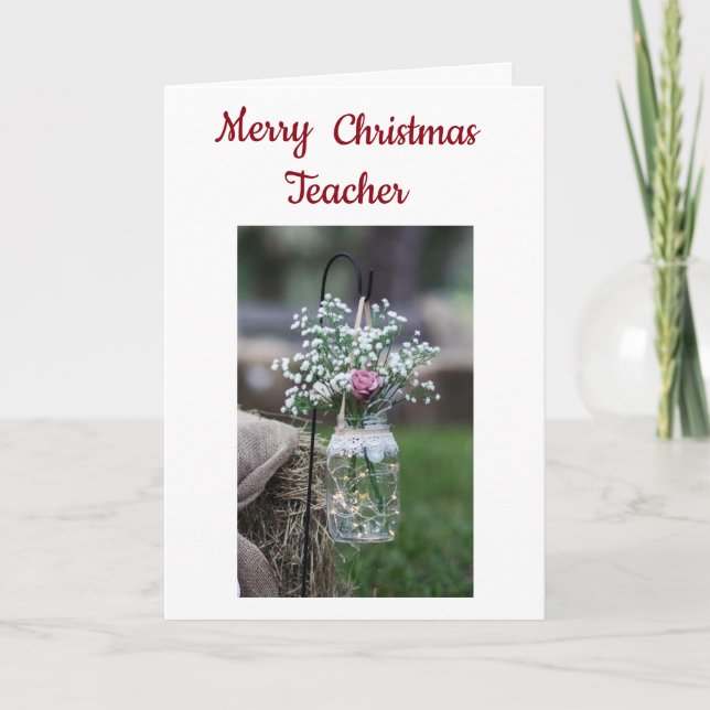 OLDER STUDENT TO GIVE ***TEACHER** AT CHRISTMAS HOLIDAY CARD (Front)