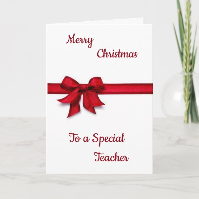 OLDER STUDENT TO GIVE ***TEACHER** AT CHRISTMAS HOLIDAY CARD (Front)