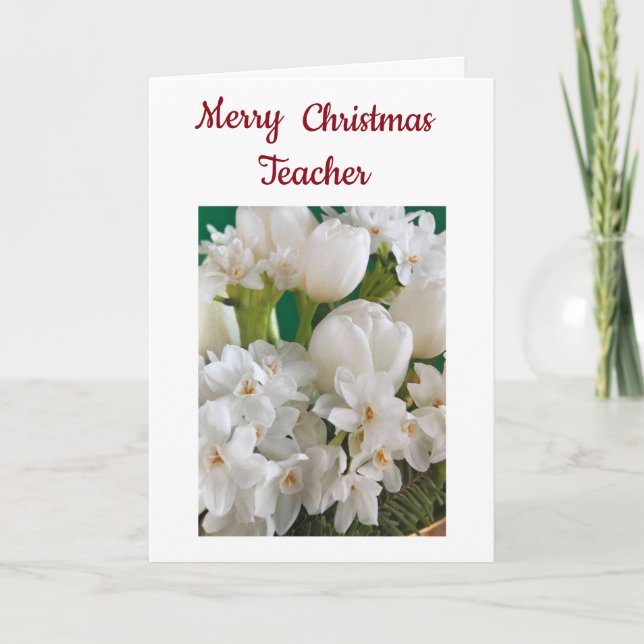 OLDER STUDENT TO GIVE ***TEACHER** AT CHRISTMAS HOLIDAY CARD (Front)