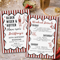 Older Wiser Hotter Red Birthday Weekend Itinerary