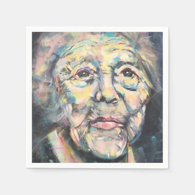 older woman napkin (Front)