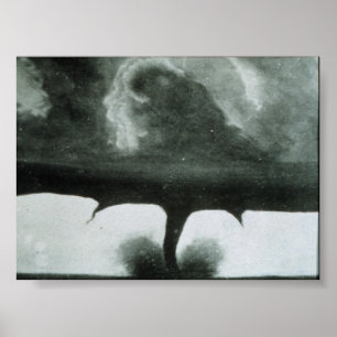 Oldest known photograph of a tornado poster