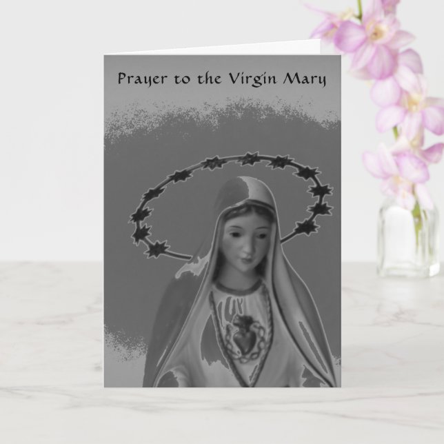 Oldest Known Prayer to the Virgin Mary Card (Orchid)