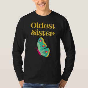 Oldest Sister Butterfly Oldest Children Sibling Cu T-Shirt