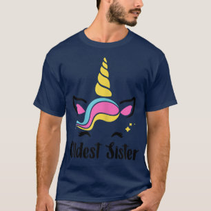 Oldest Sister Cute Magical Unicorn Siblings Match T-Shirt