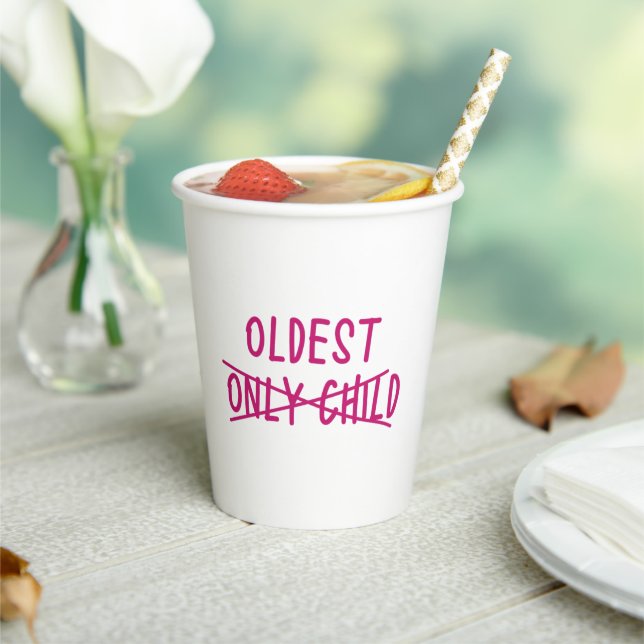 Oldest with Only Child Crossed Out Paper Cups (Insitu)