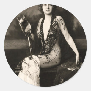 oldhollywood1 classic round sticker