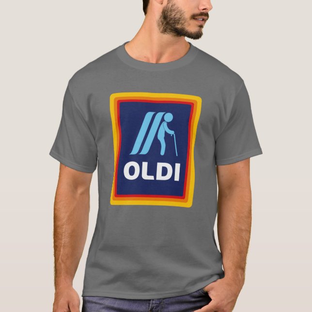 Oldi design funny birthday gift boy T-Shirt (Front)
