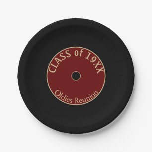 Oldies Fun! Class reunion  Paper Plate
