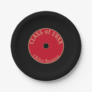 Oldies Fun! Class reunion Paper Plate