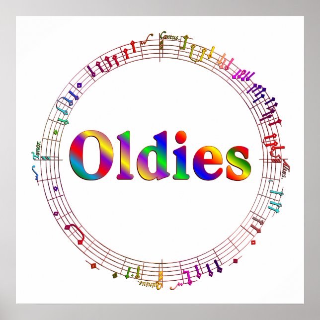 Oldies Music Poster (Front)