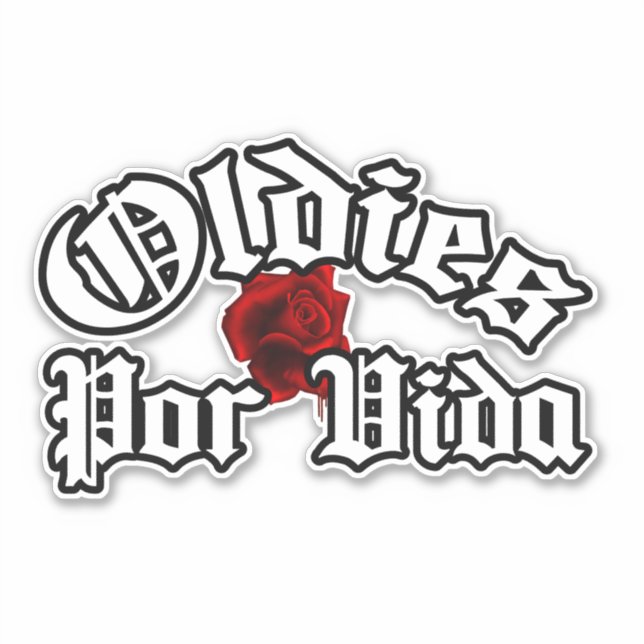 Oldies por vida decal Sticker (Front)