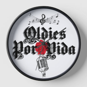 Oldies Por Vida Wall Clock