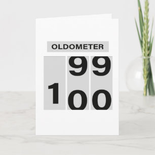 OLDOMETER 100th Birthday 99 to 100 Card
