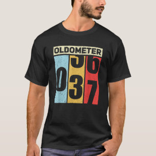 Oldometer 36 37 Funny 37th Birthday Odometer Gift  T-Shirt