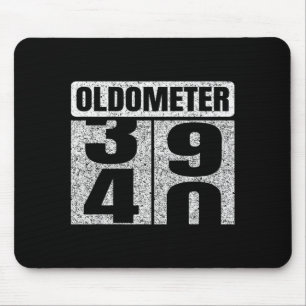 Oldometer &#; -40 40th Birthday 40 Year Old Funny  Mouse Mat