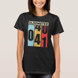 Oldometer 40-41 Funny 41st Birthday Odometer Gift T-Shirt