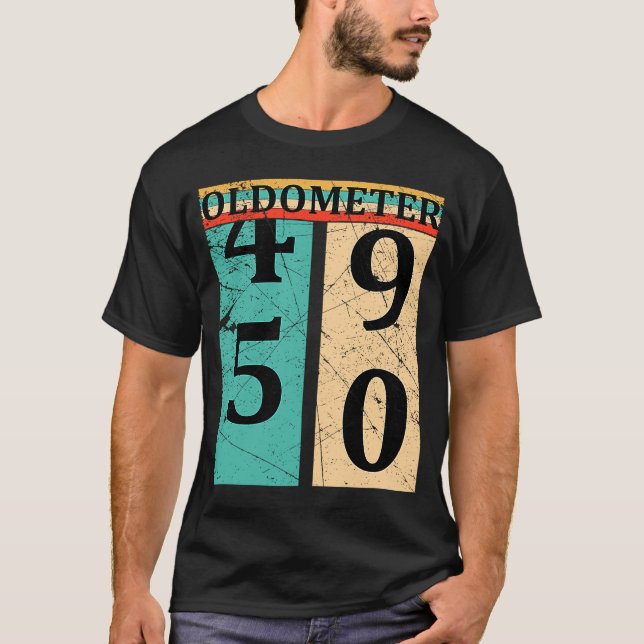 Oldometer 49 50   50th Birthday T-Shirt (Front)