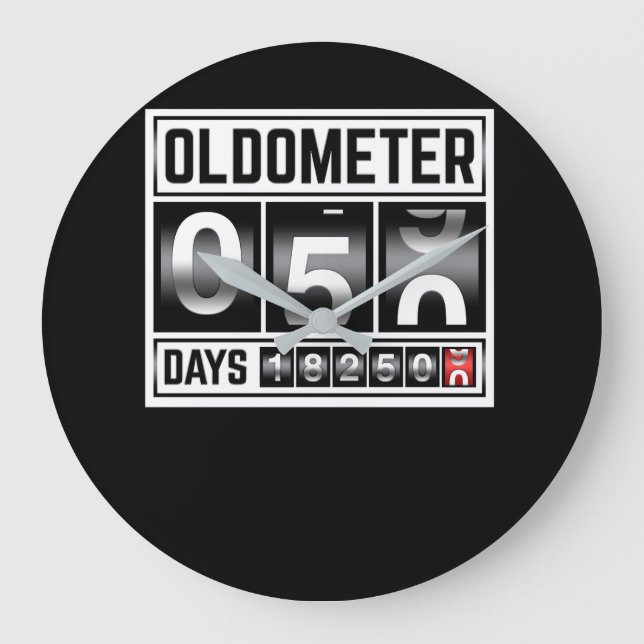 OLDOMETER 50 Years Old Made In 1971 50th Birthday Large Clock (Front)