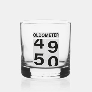 Oldometer 50th Birthday Whiskey Glass